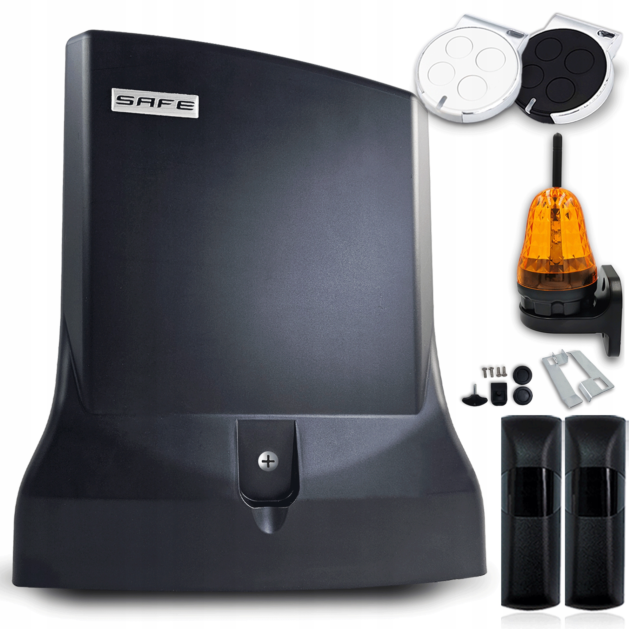 Pohon Posuvné Brány Safe automat do 800 Kg 2xpilot lampa fotobuňky