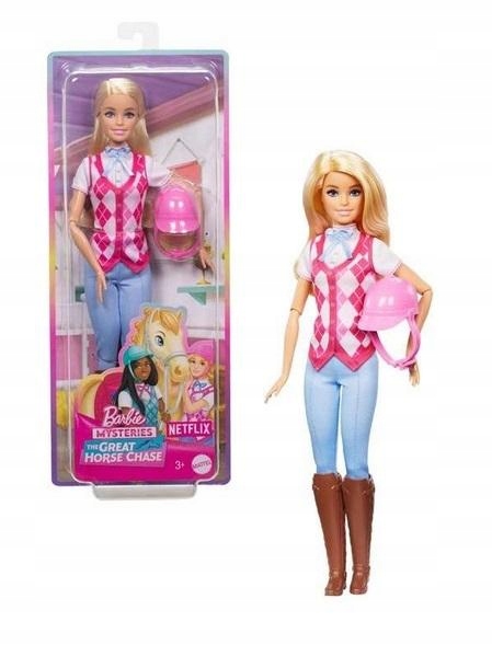 Barbie W Stroju Jeździeckim Lalka Malibu Dżokejka HXJ38