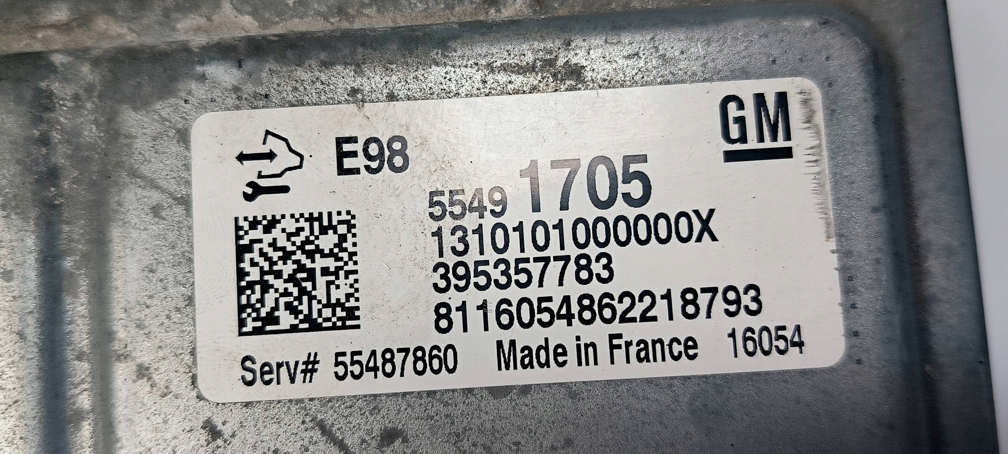 computer of the engine ECU 55491705 1.6 OPEL MERIVA B II