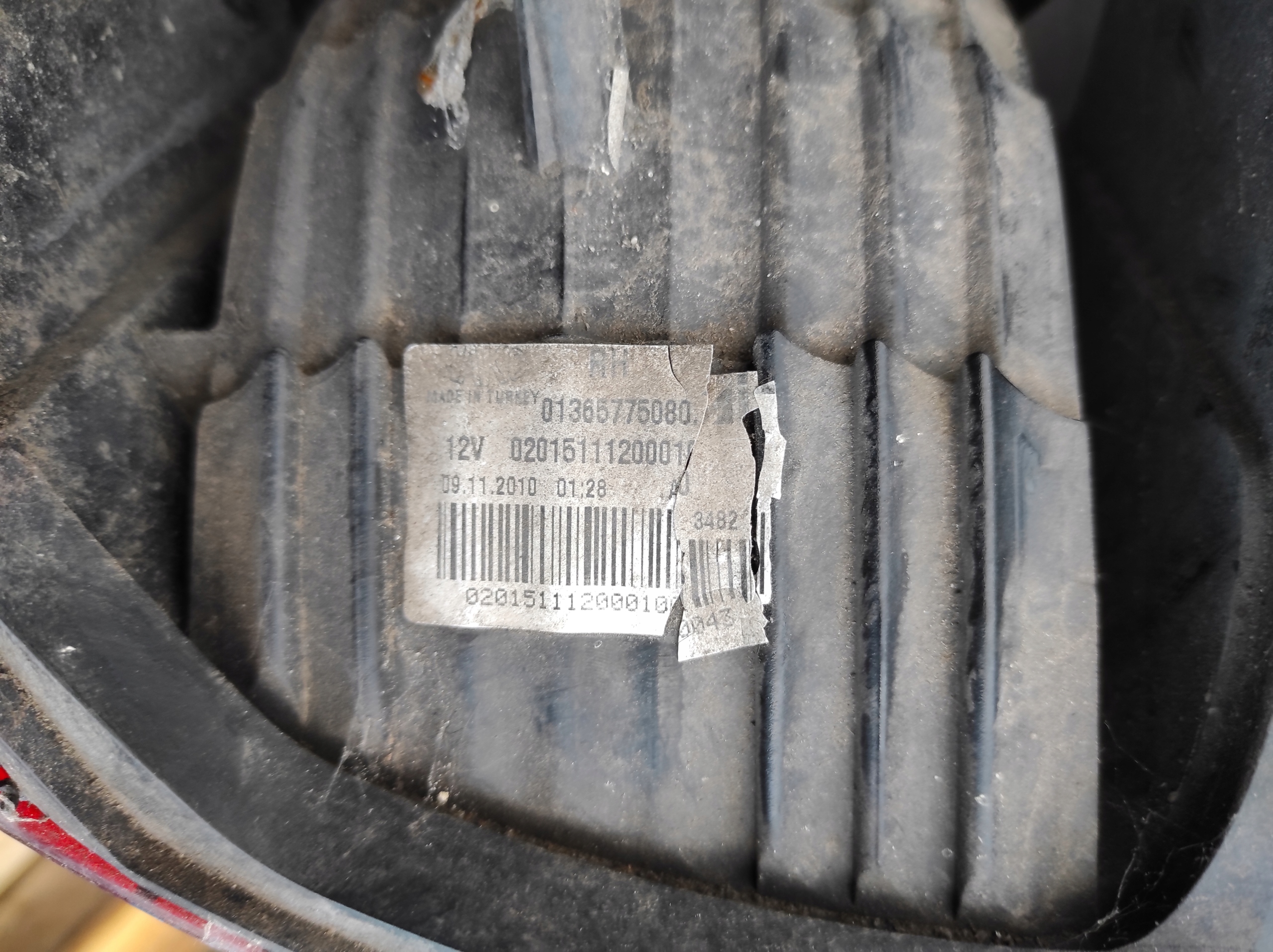 light left rear part left rear DUCATO III JUMPER BOXER 01365775080