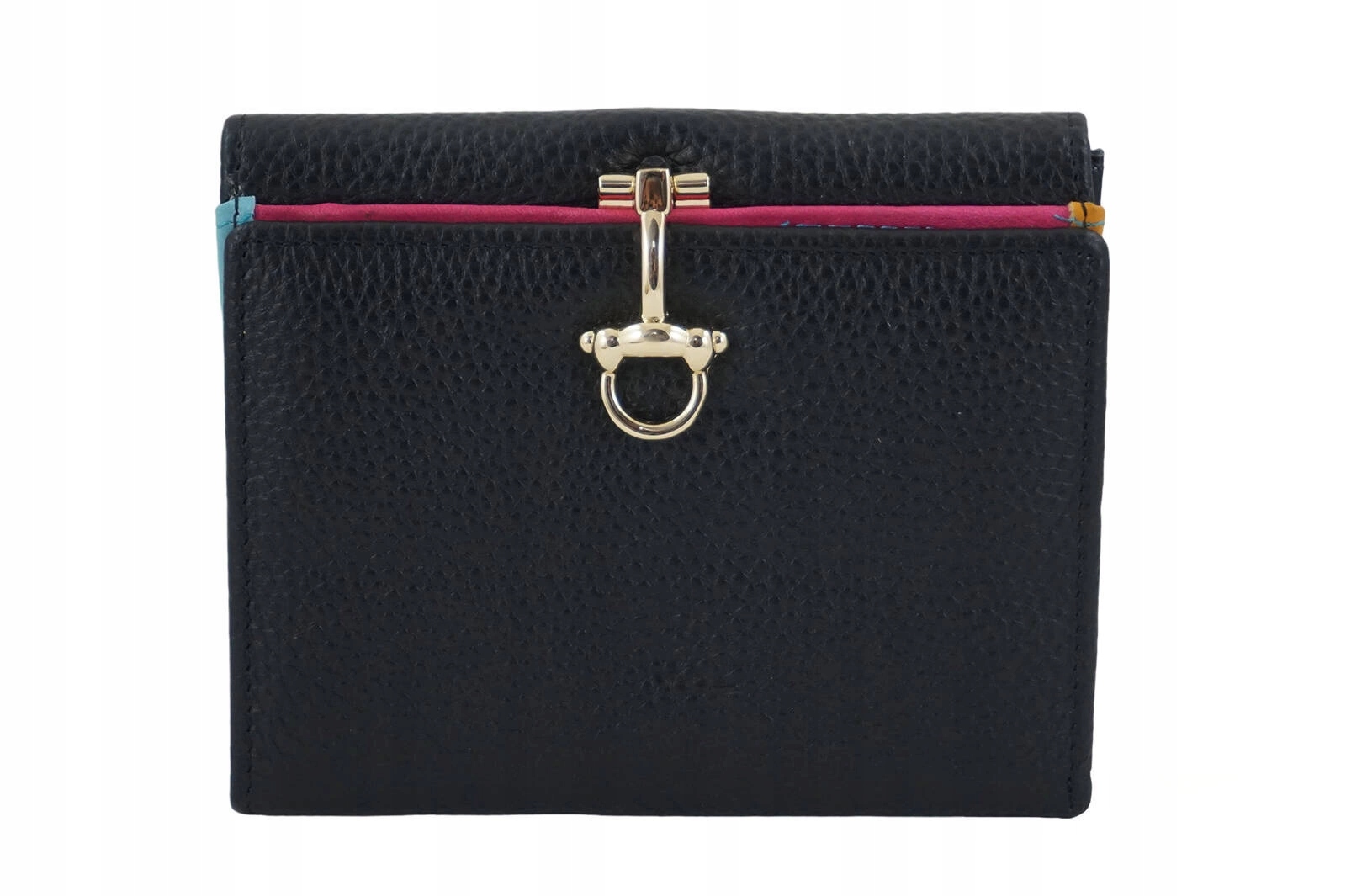 Elegantní peněženka se zlatým zapínáním, černá