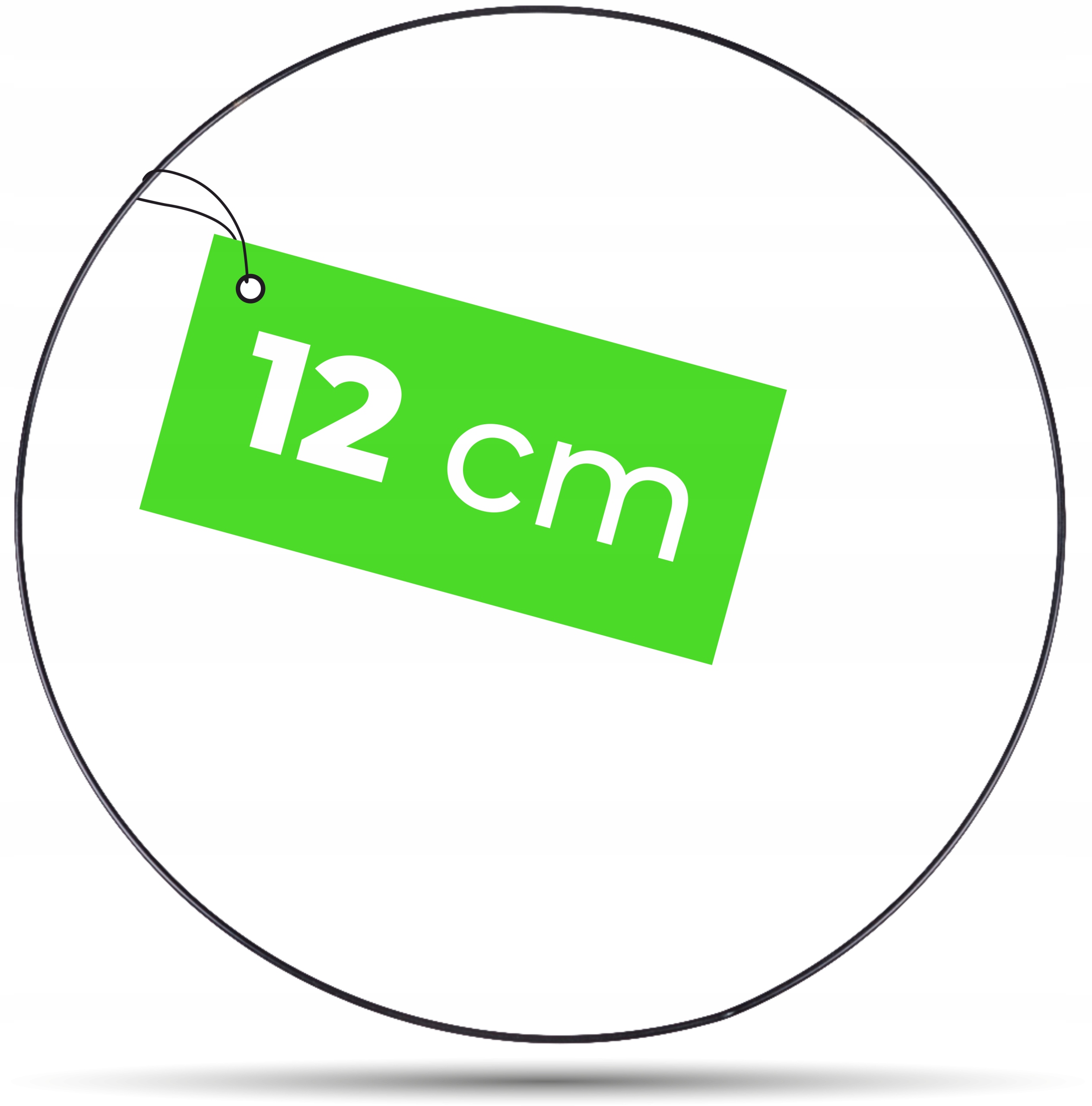 Czarne kółko obręcz do łapaczy snów metalowe 12 cm