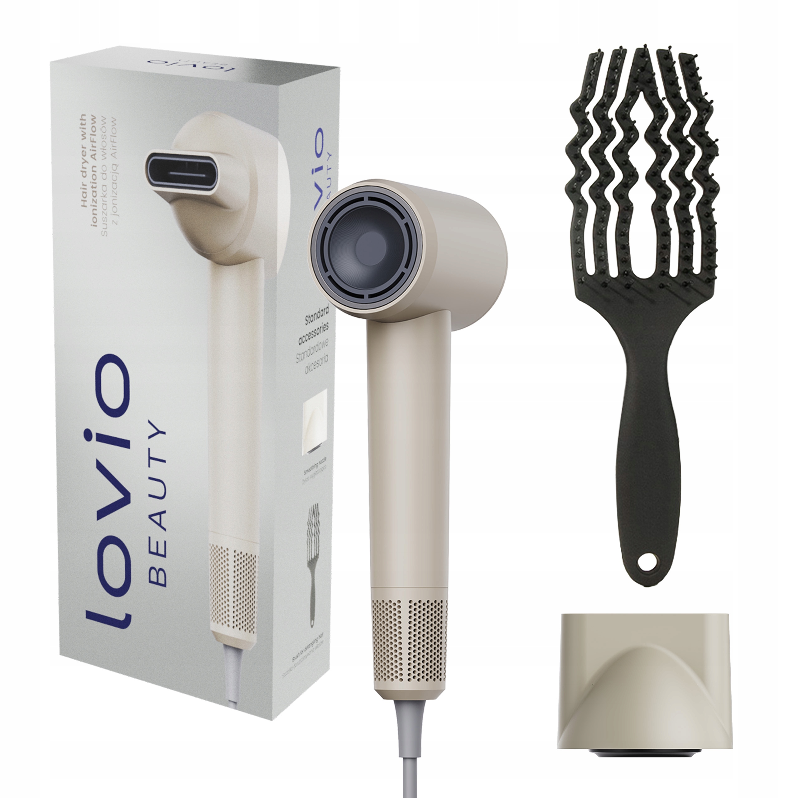 LOVIO_AirFlow Hair Dryer sušič vlasov Beige LVHD001BE