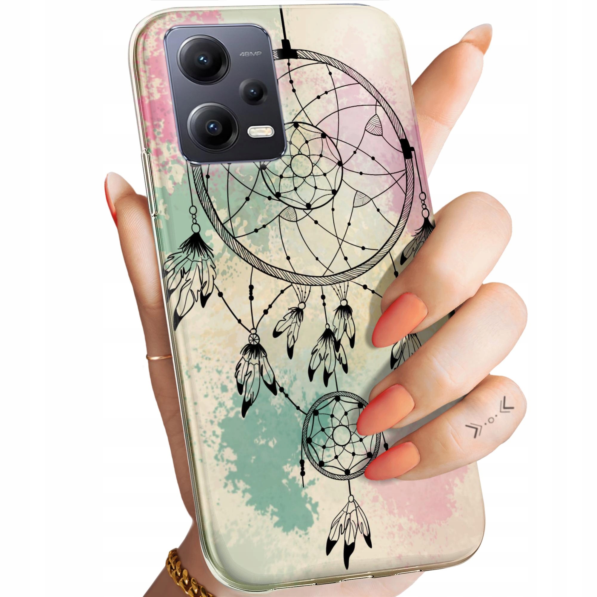 Etui Do Redmi Note 12 5G Poco X5 Boho Łapacz Snów Pióra Obudowa