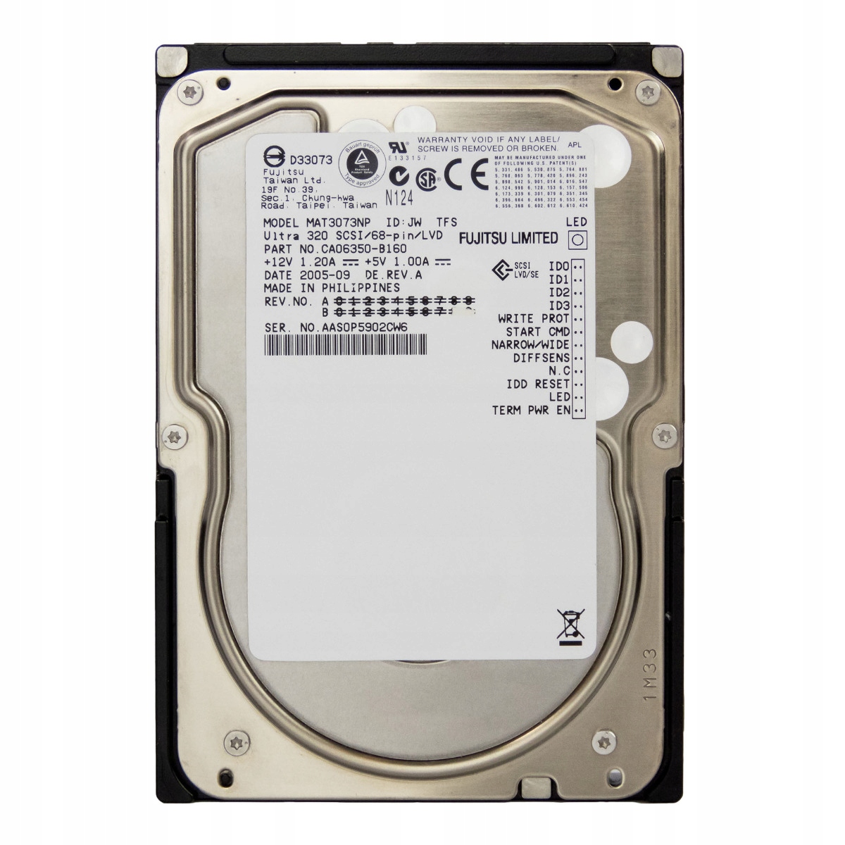 Fujitsu 73GB 10K 8MB Scsi U320 3.5'' MAT3073NP