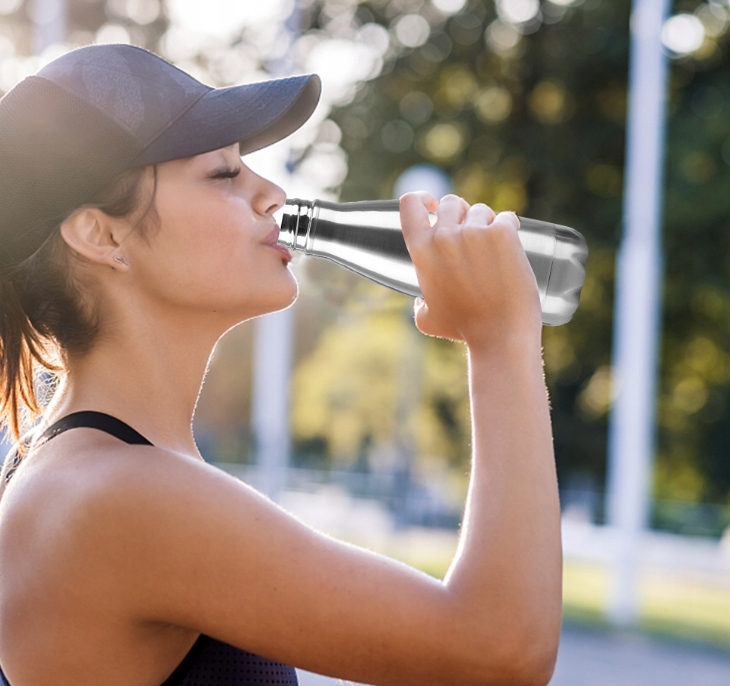 BIDON BUTELKA STALOWA NA WODĘ NIERDZEWNA ROWER NAPOJE SOK szkolny do szkoły Marka Tops