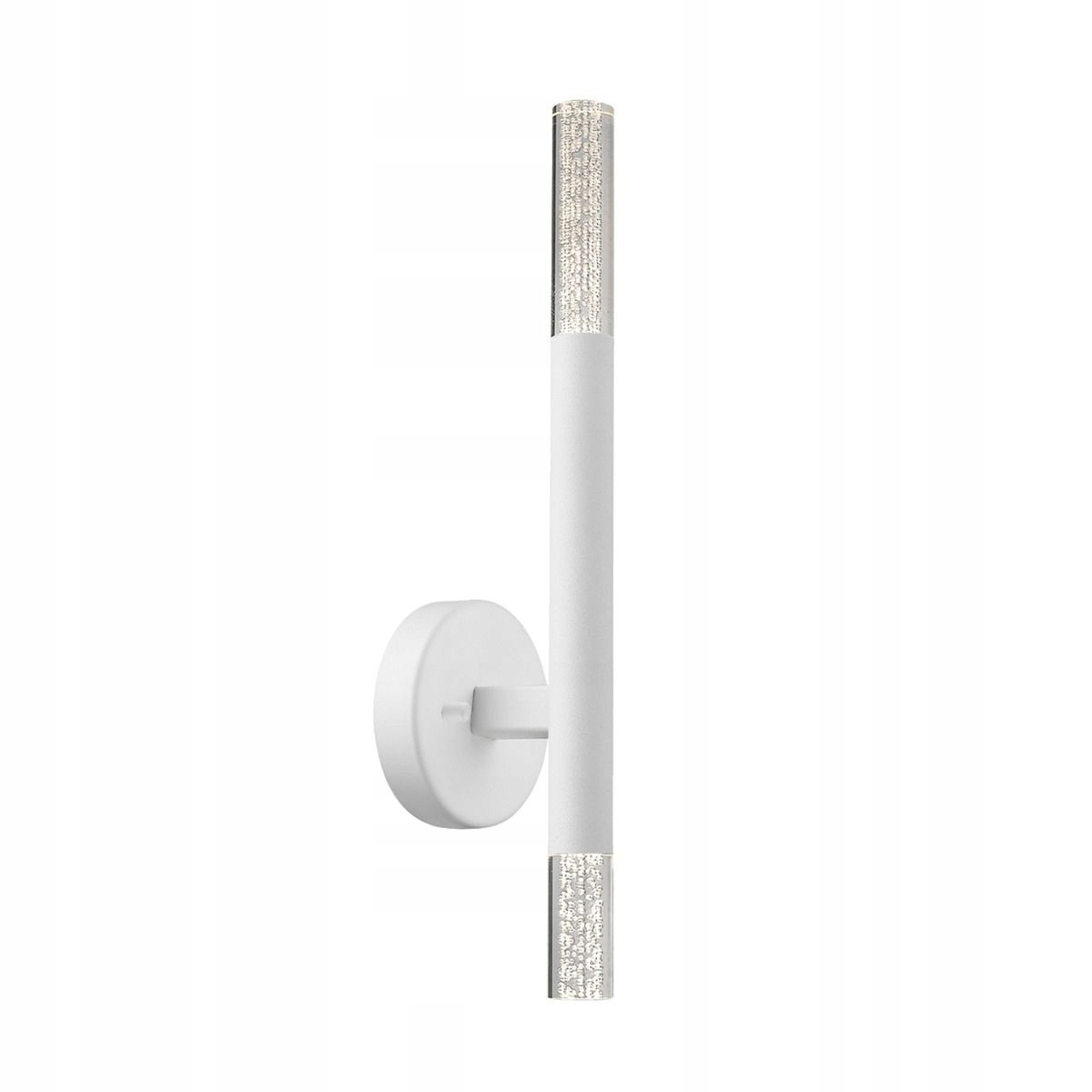 Dvojité nástenné svietidlo One biela tuba s vzduchovými bublinami v tienidle do spálne