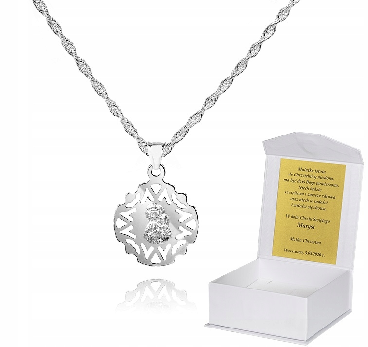 925 Stříbrný řetízek medailonek Dedikace 40 cm S1M15