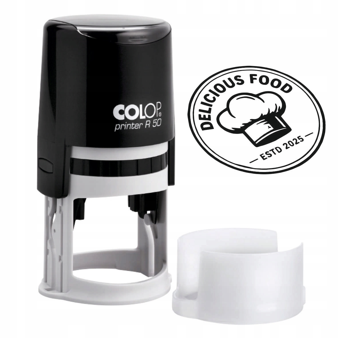 Pieczątka okrągła automatyczna Colop R50 – średnica 50 mm