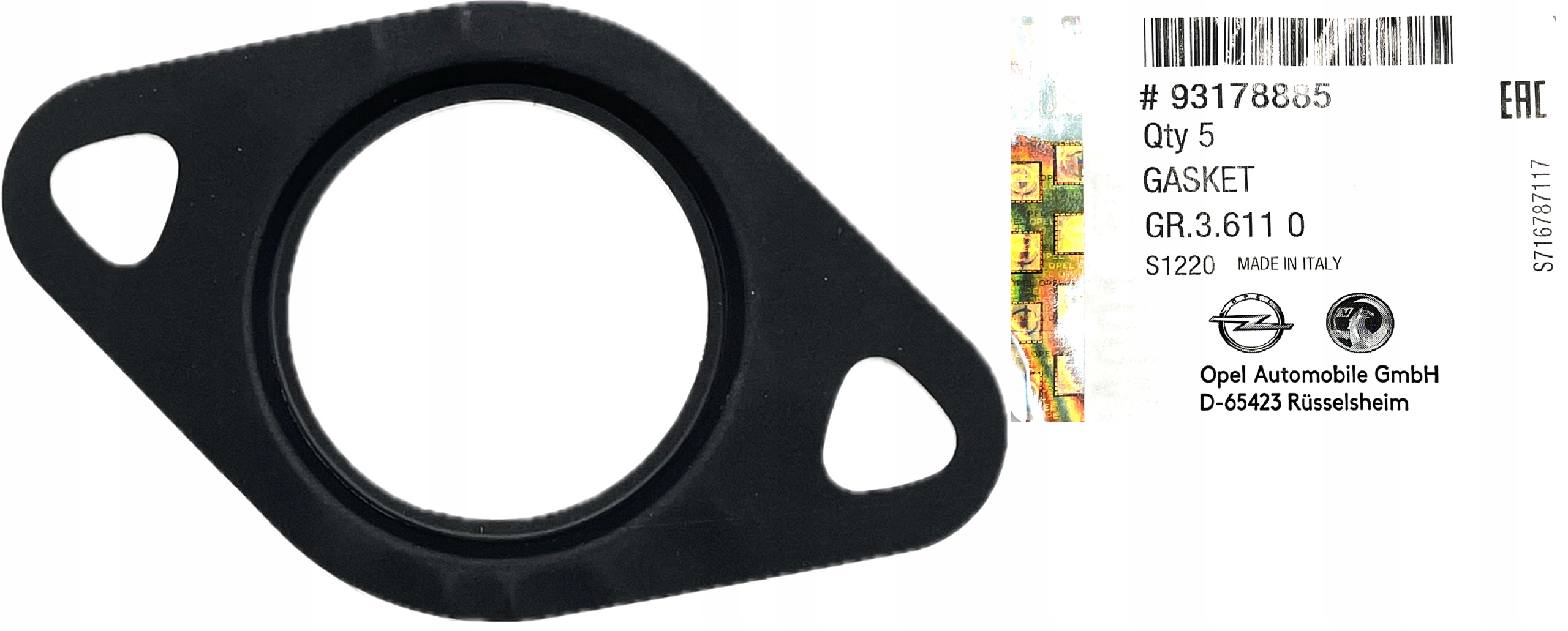 USZCZELKA EGR 1.9 2.4 CDTI JTD OPEL FIAT ALFA ROMEO 93178885 46773082 OE