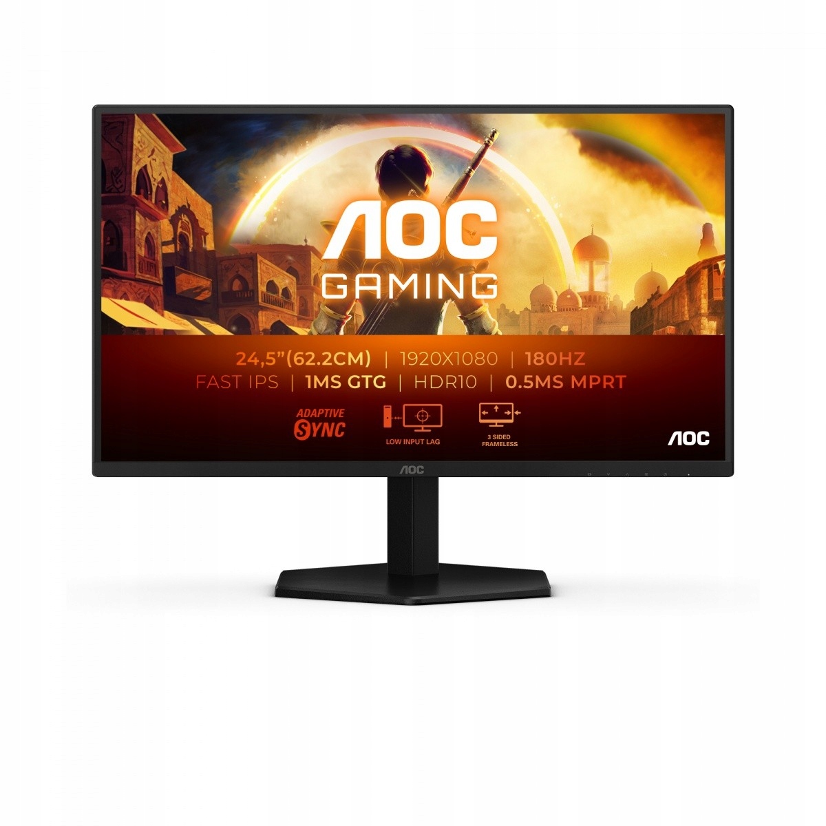 Aoc Monitor 25G42E 24.5 cala 180Hz Fast Ips Hdmi Dp