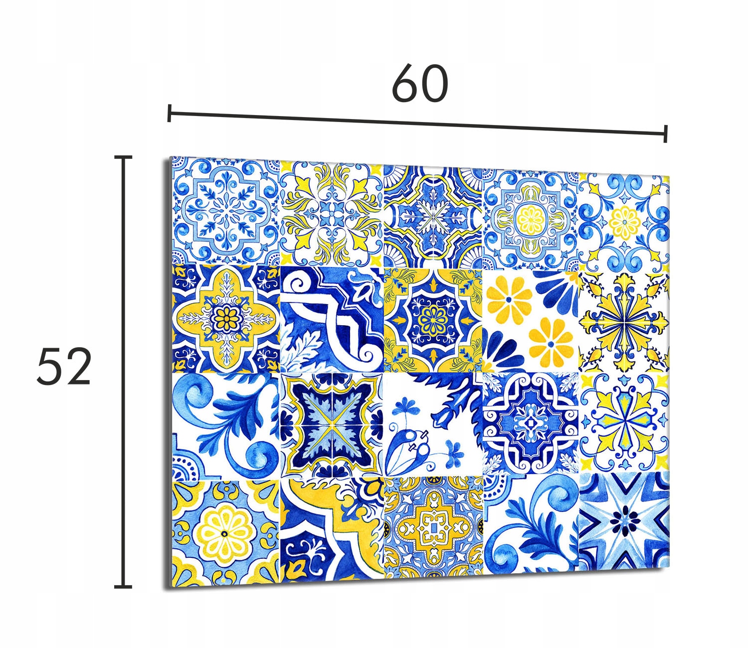 Skleněná ochranná deska na sporák 60x52 Mozaika