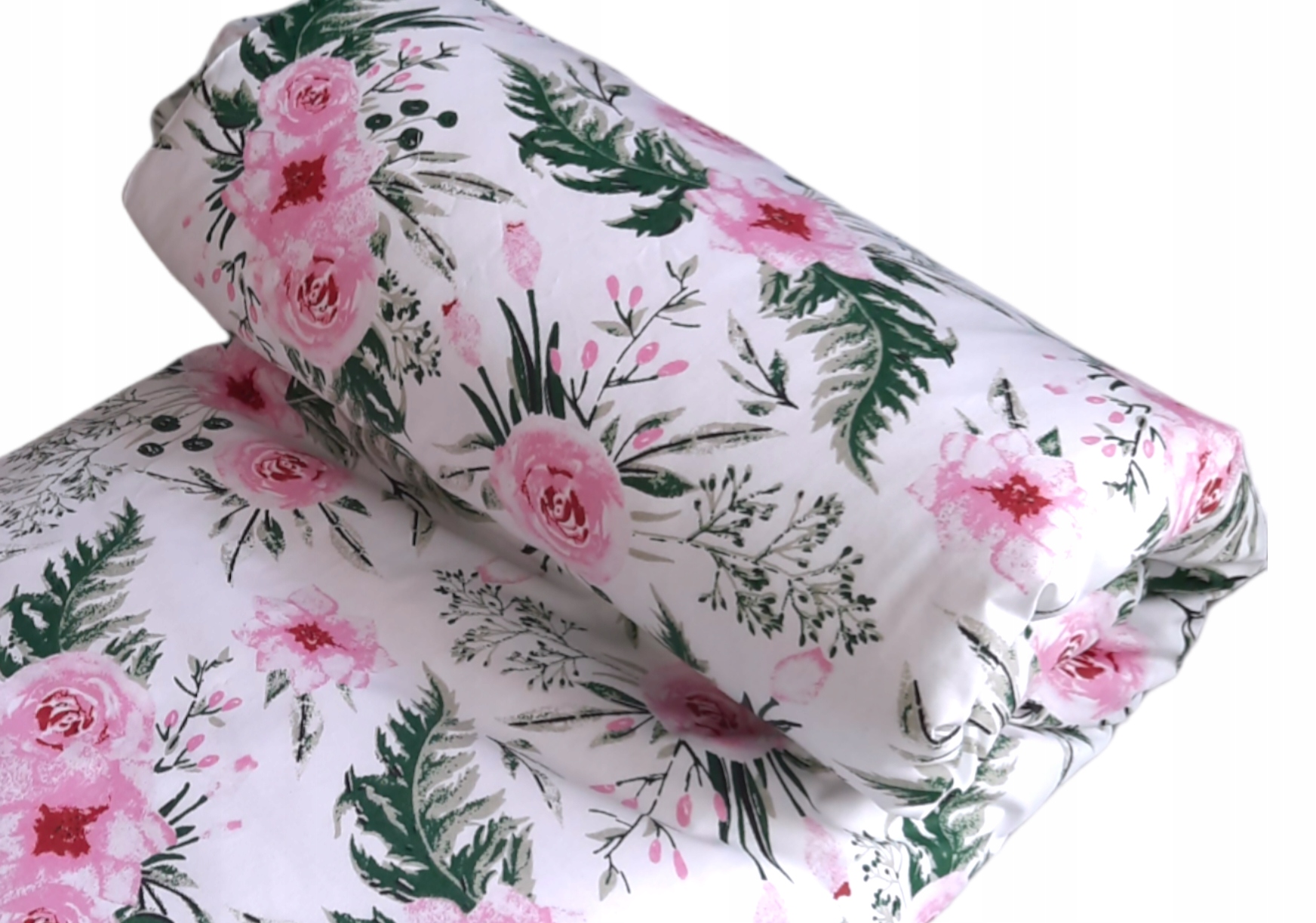 Poszewka na kołdrę do łóżeczka 75x100 gardenie różowe