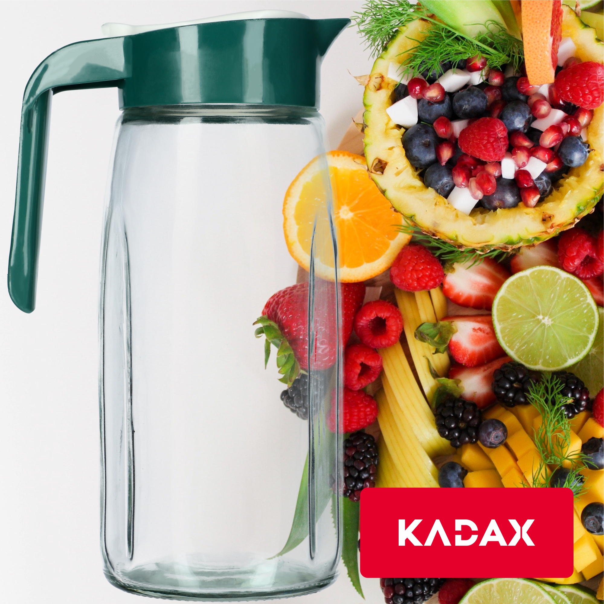 SZKLANY DZBANEK Z POKRYWKĄ NA WODĘ SOK NAPÓJ 1,45L NAPOJE LEMONIADA Pojemność 1.45 l
