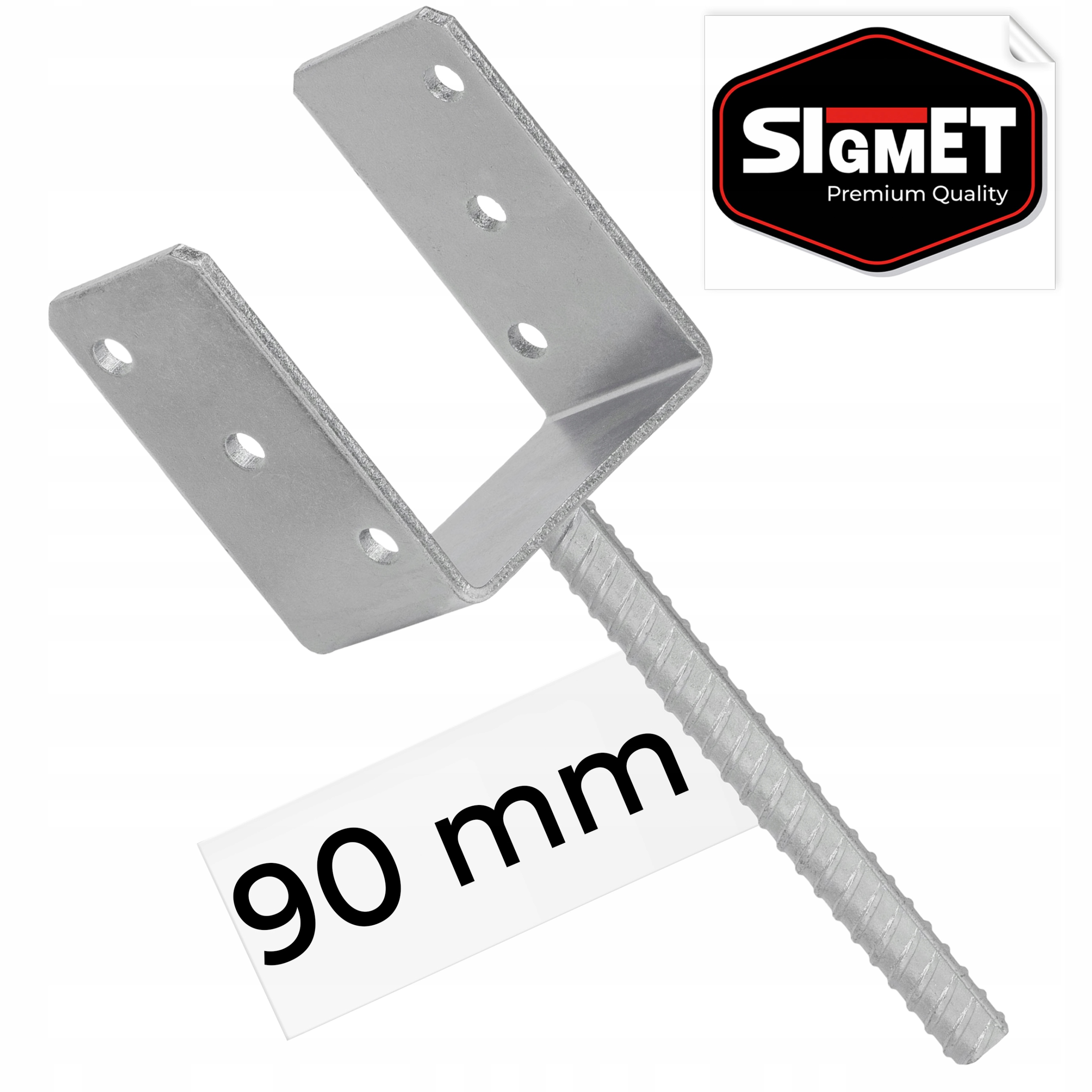 PODSTAWA SŁUPA do betonu 90 mm KOTWA ocynk