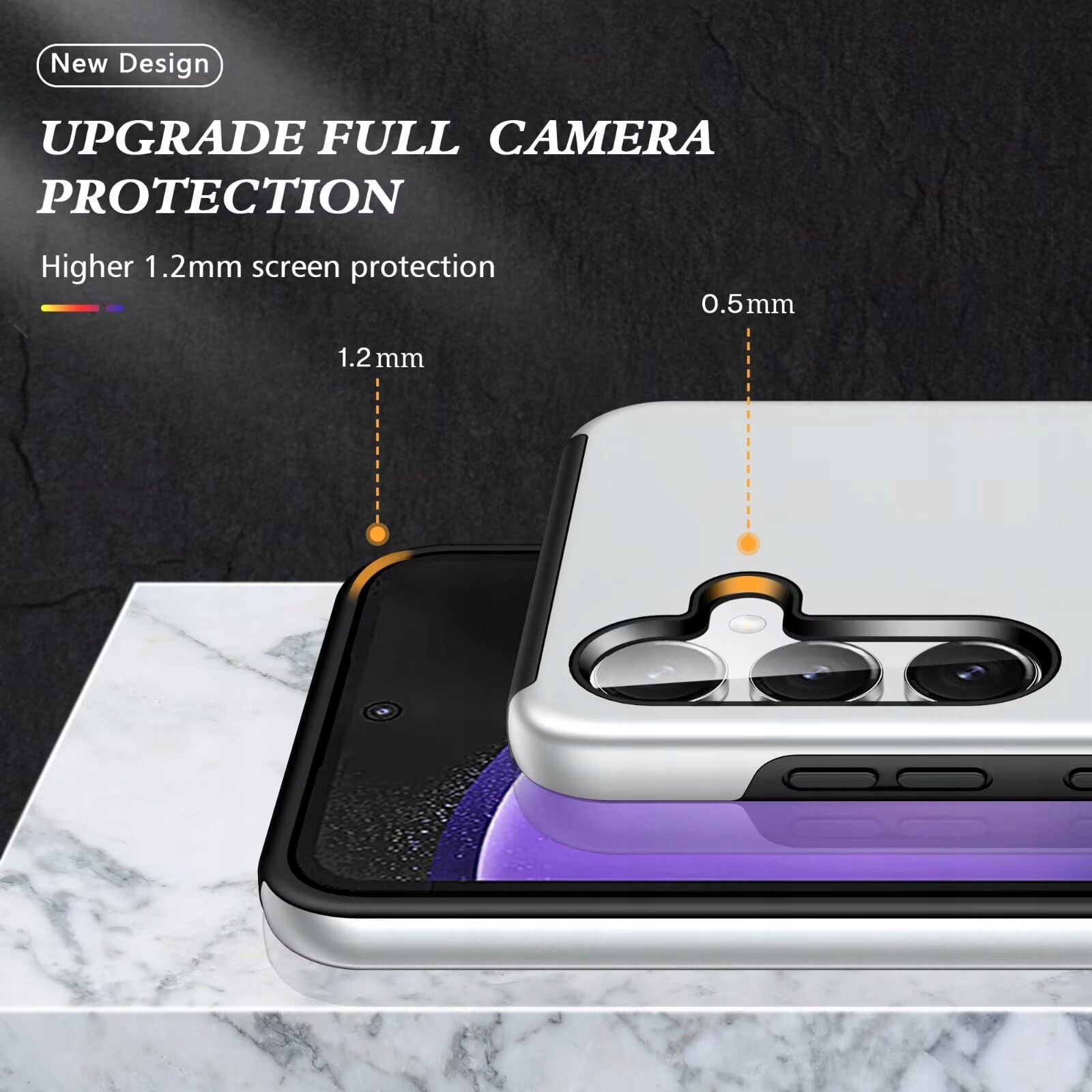 YANJIEER ESONG Etui Samsung Galaxy S24 Z Ringiem Ochronne Srebrne — miniatura 6