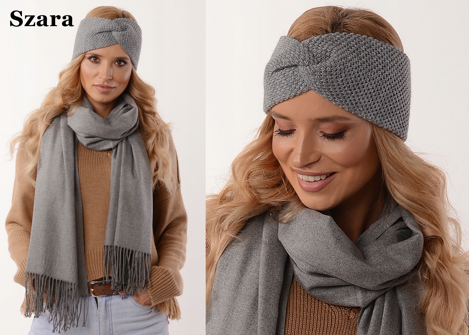 BOHO OPASKA DAMSKA NA GŁOWĘ USZY ZIMĘ - KOLORY O3 Marka Alur