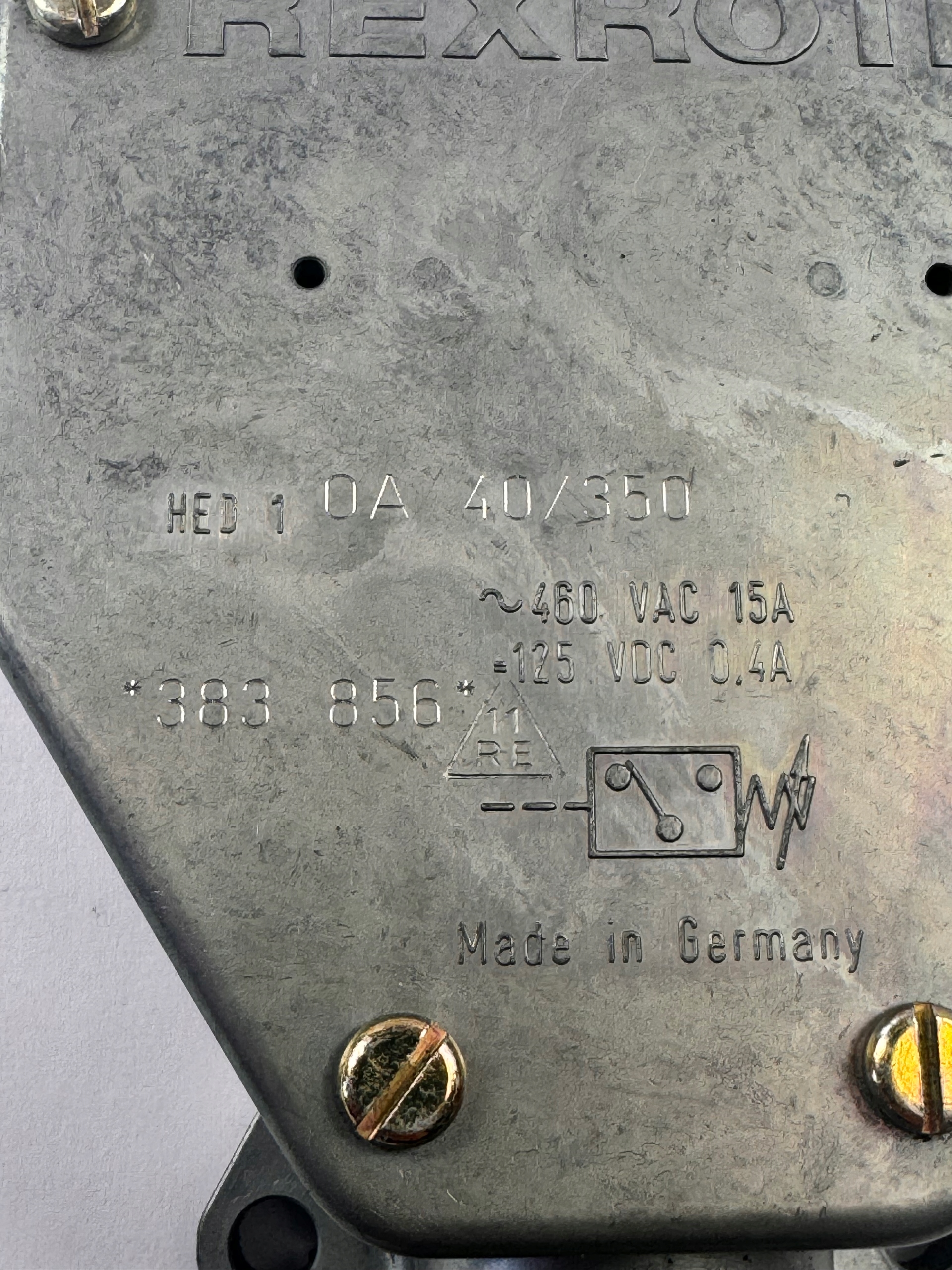 Tlakový spínač Rexroth Hed 1 Oa 40/350