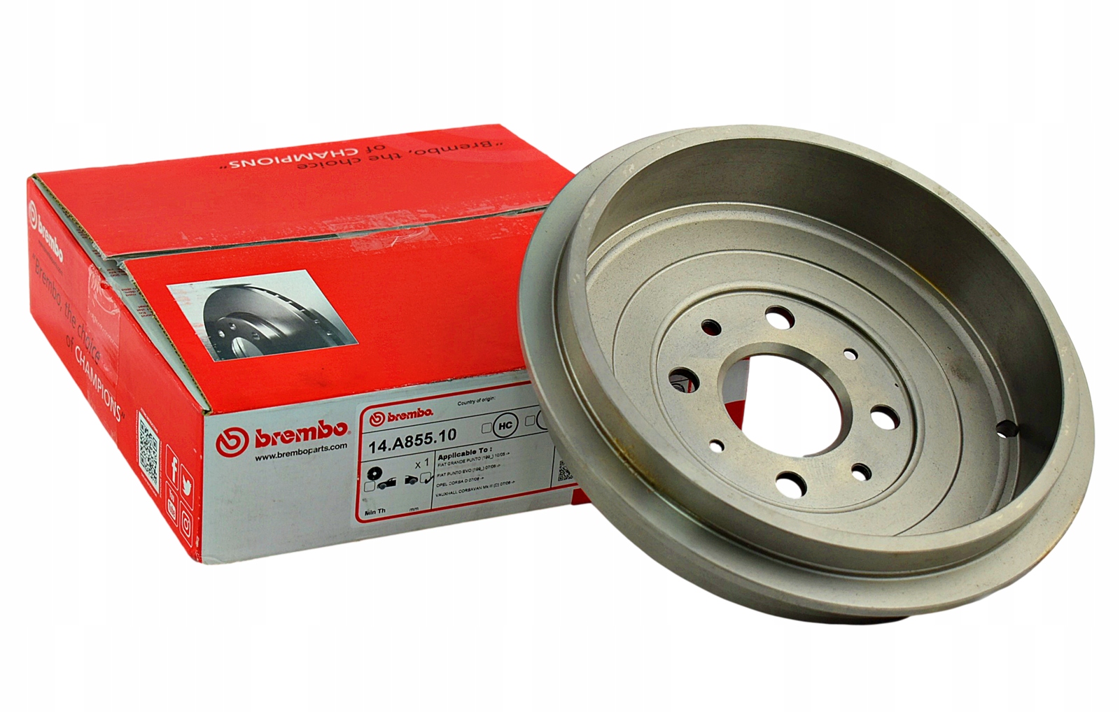 14.A855.10 - ТОРМОЗНОЙ БАРАБАН BREMBO OPEL CORSA D 2006-2014