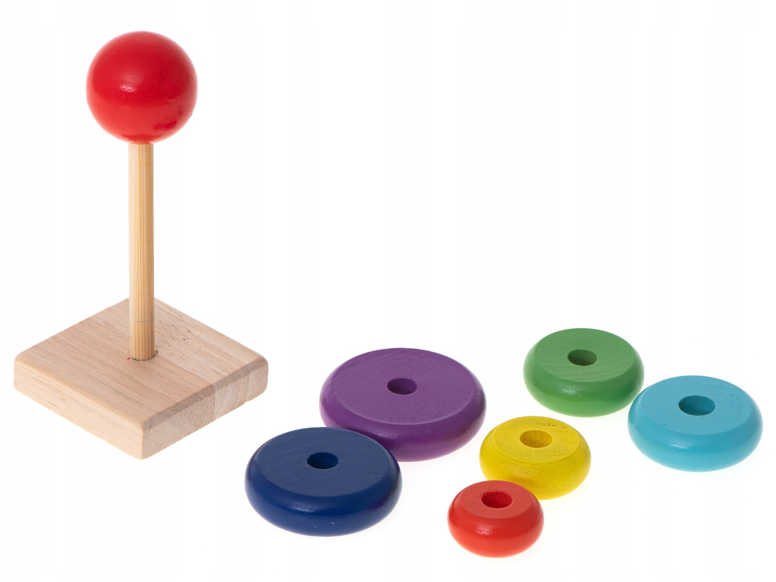 PIRAMIDA PIRAMIDKA DREWNIANA WIEŻA SORTER KOLOROWA Marka Kontext