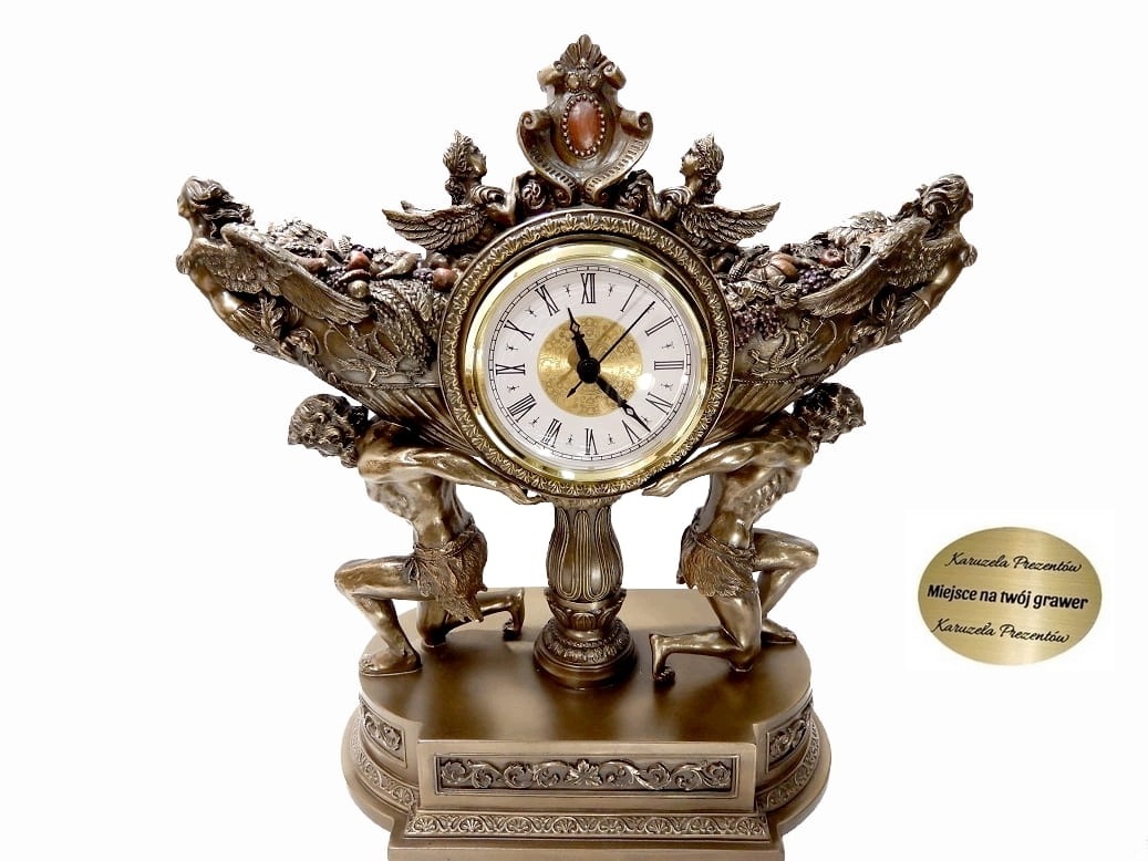 Palácové Stolové Hodiny Veronese Empire Titani Barokové Zdobenie Do Obývacej Izby