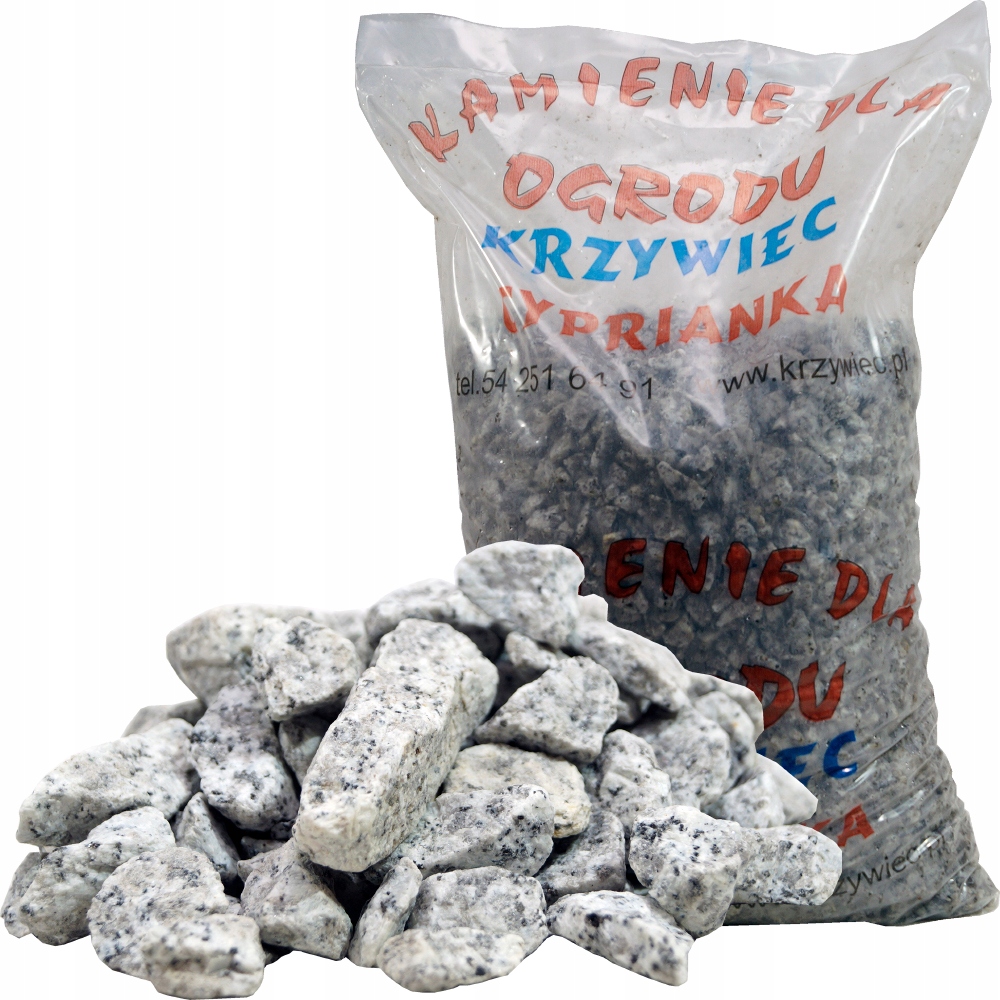 

Kamień Ozdobny Grys granitowy szary 16-22mm 25kg