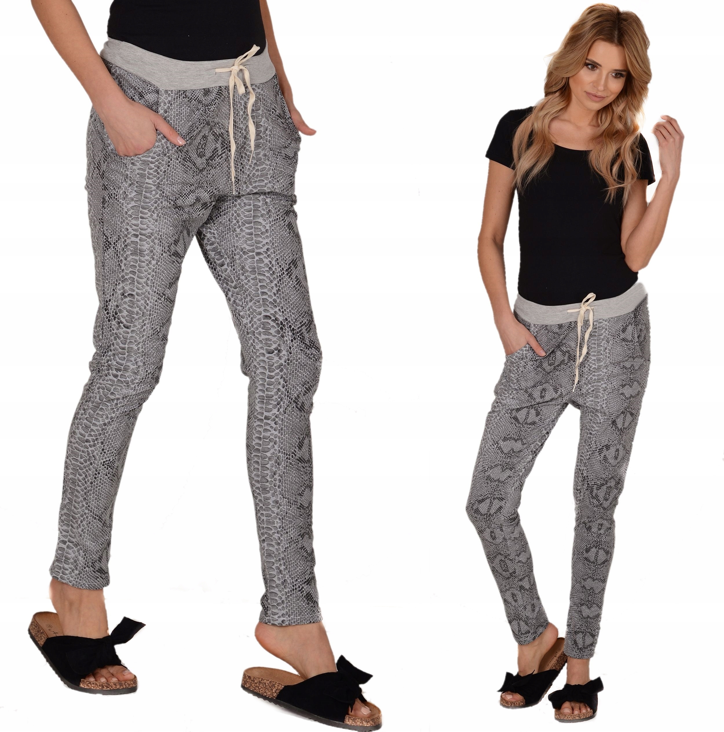 

Włoskie Spodnie damskie Baggy dresowe S,m,l
