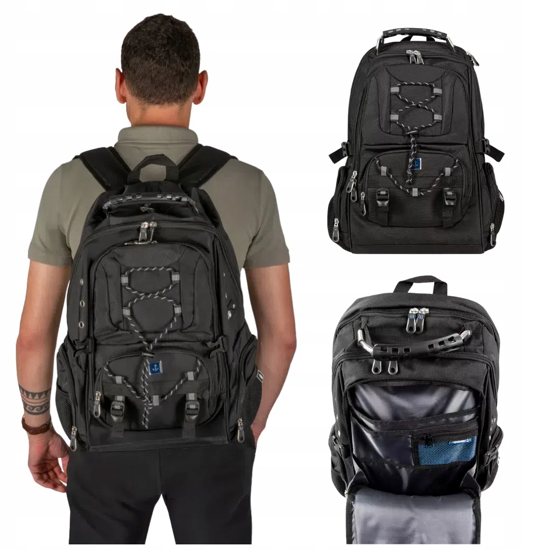 Batoh 50x31x17 do letadla 35 l cestovní příruční zavazadlo černý