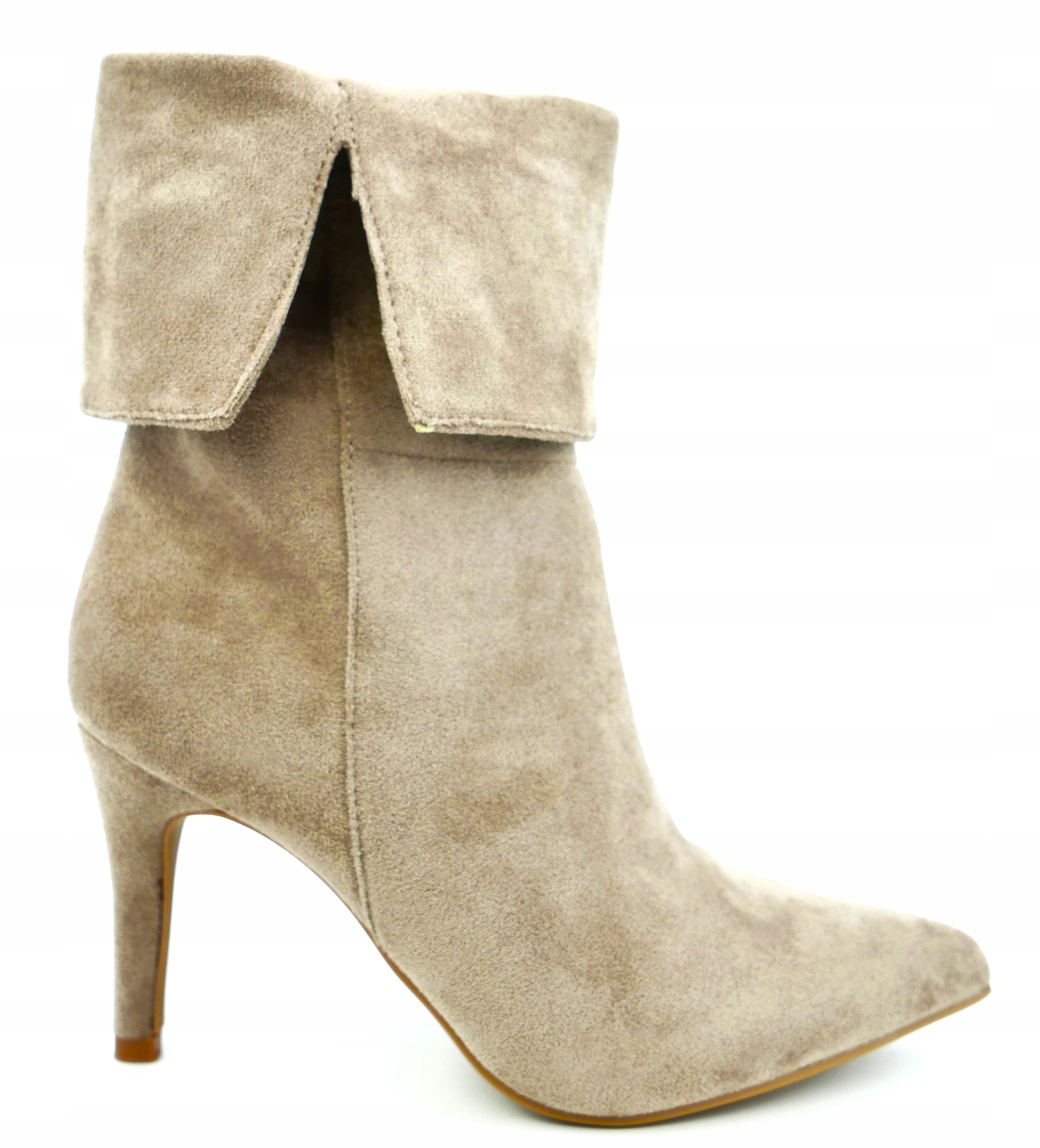 Marquiz Kotníkové Boty Na Jehlovém Podpatku Béžové Mušketýrky R36