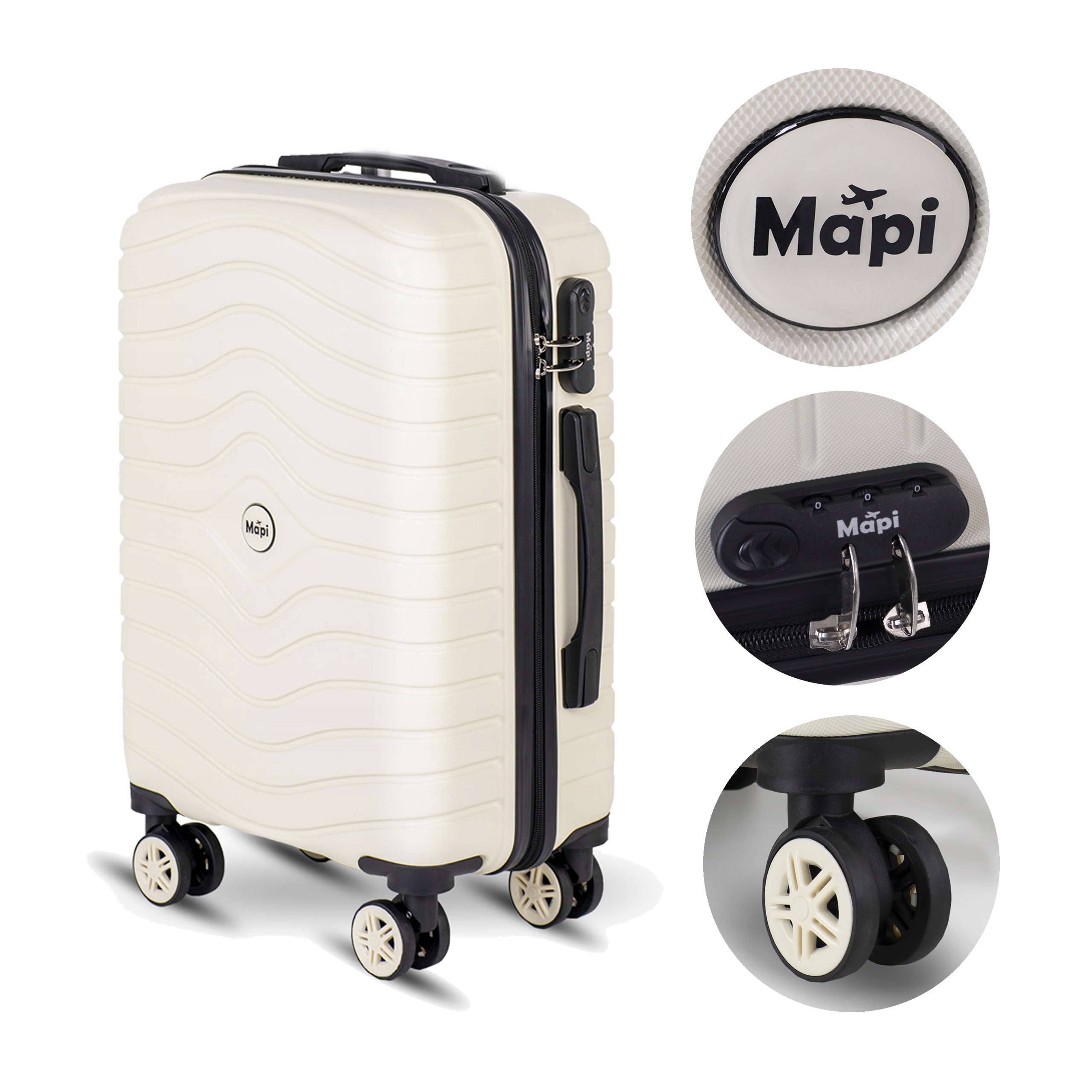 Mapi Kufr tvrdý střední Abs Mapi 75L Bílá Premium 75 l