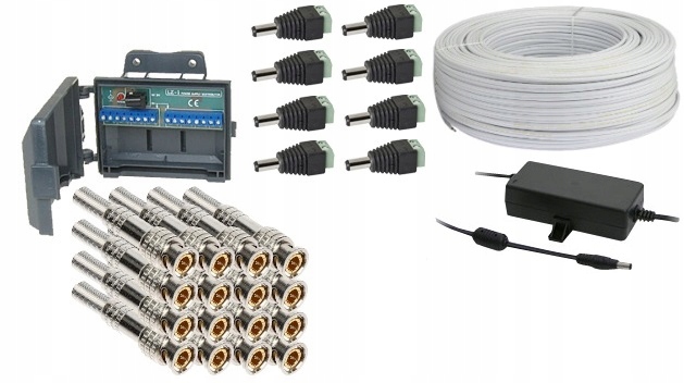 ZEWNĘTRZNY ZESTAW DO MONITORINGU 8 KAMER ANALOGOWYCH KOPUŁKOWYCH 8Mpx DVS Model ZESTAW KAMER DO MONITRINGU CZARNA KAMERA ANALOGOWA