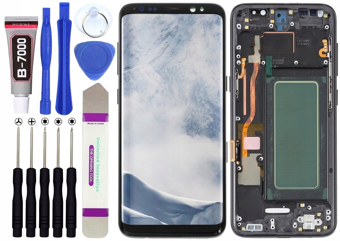 Oled displej pro Samsung Galaxy S8 G950 G950F LCD displej Rámeček