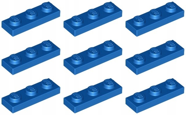 

Lego 3623 Płytka 1x3 niebieska Nowa (5g) 9 szt.