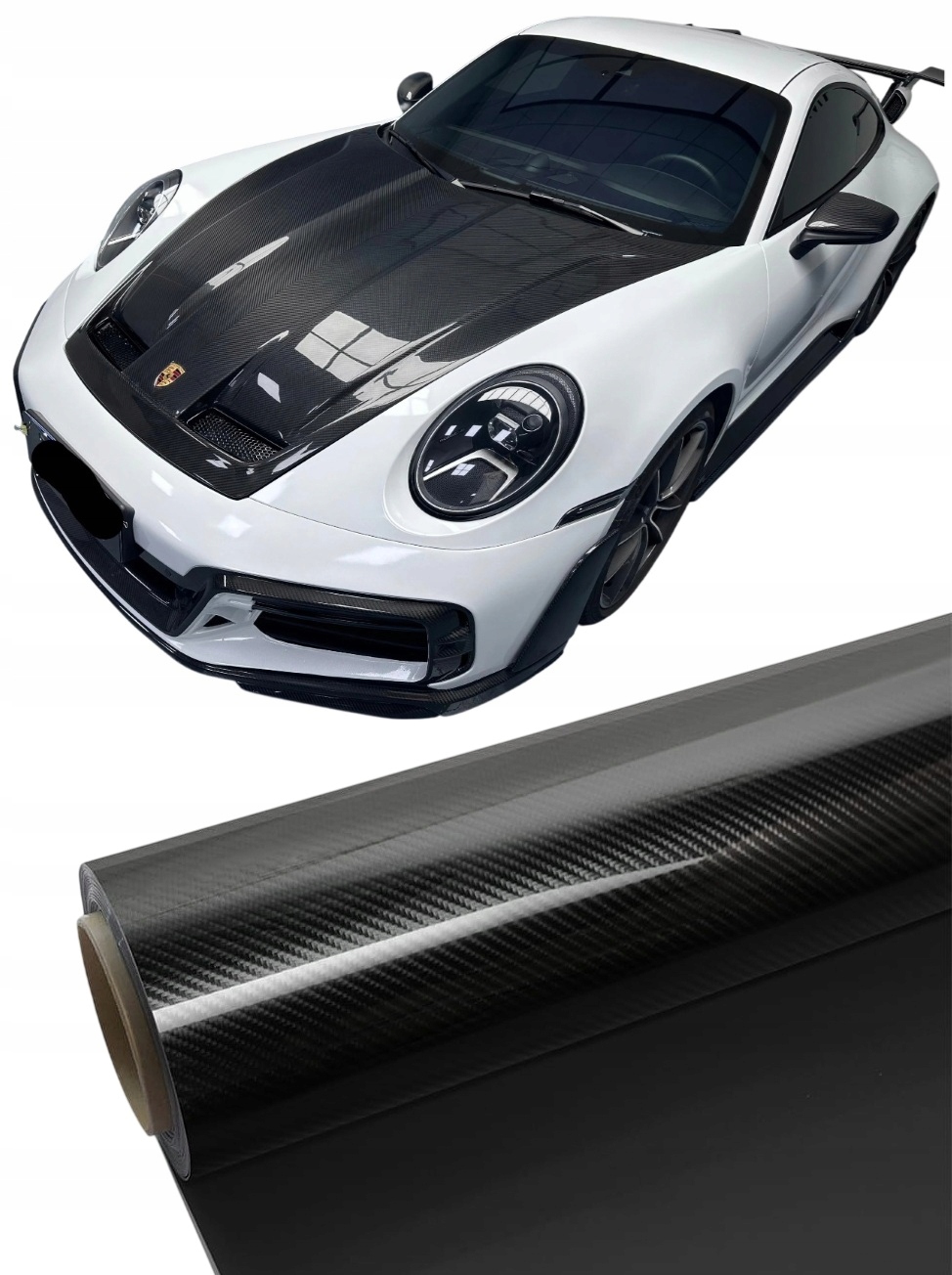 Fólie Carbon 5D Crystal Pet Zewn 2 m x 1,52 m Černý Karbon Lesk Automobilová