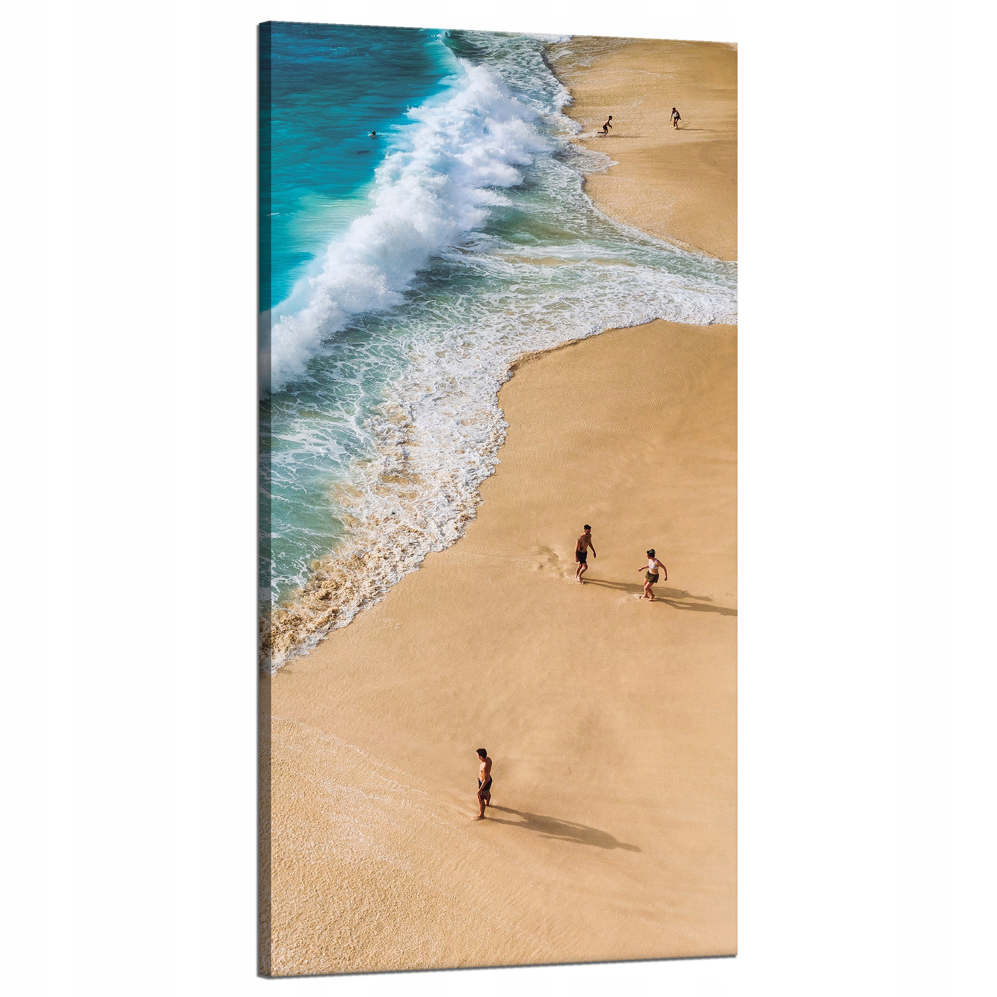 Obraz na plátně Lidé na pláži Zábava Dovolená Slunce Voda 60x120 cm