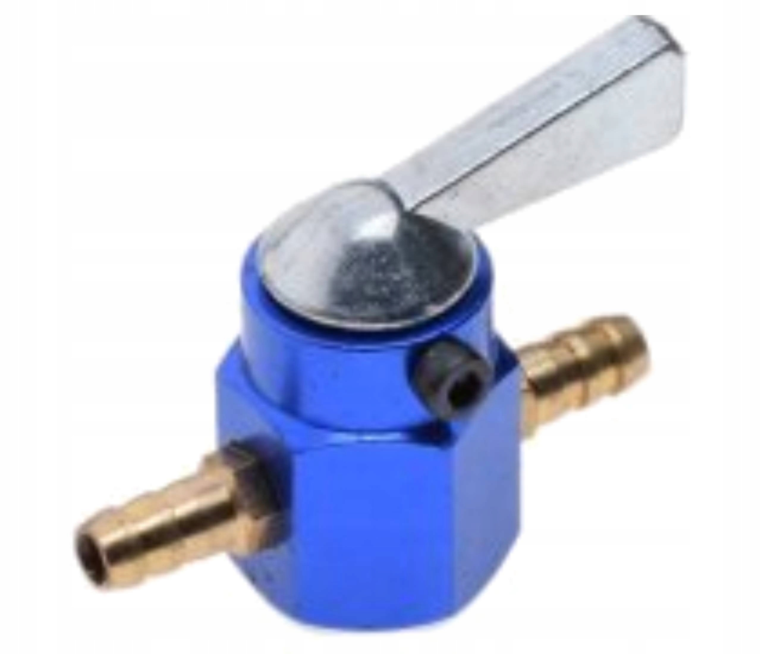 Cross Enduro Atv Uniwersalny Kranik Paliwa Średnica Króćca 6 mm Niebieski