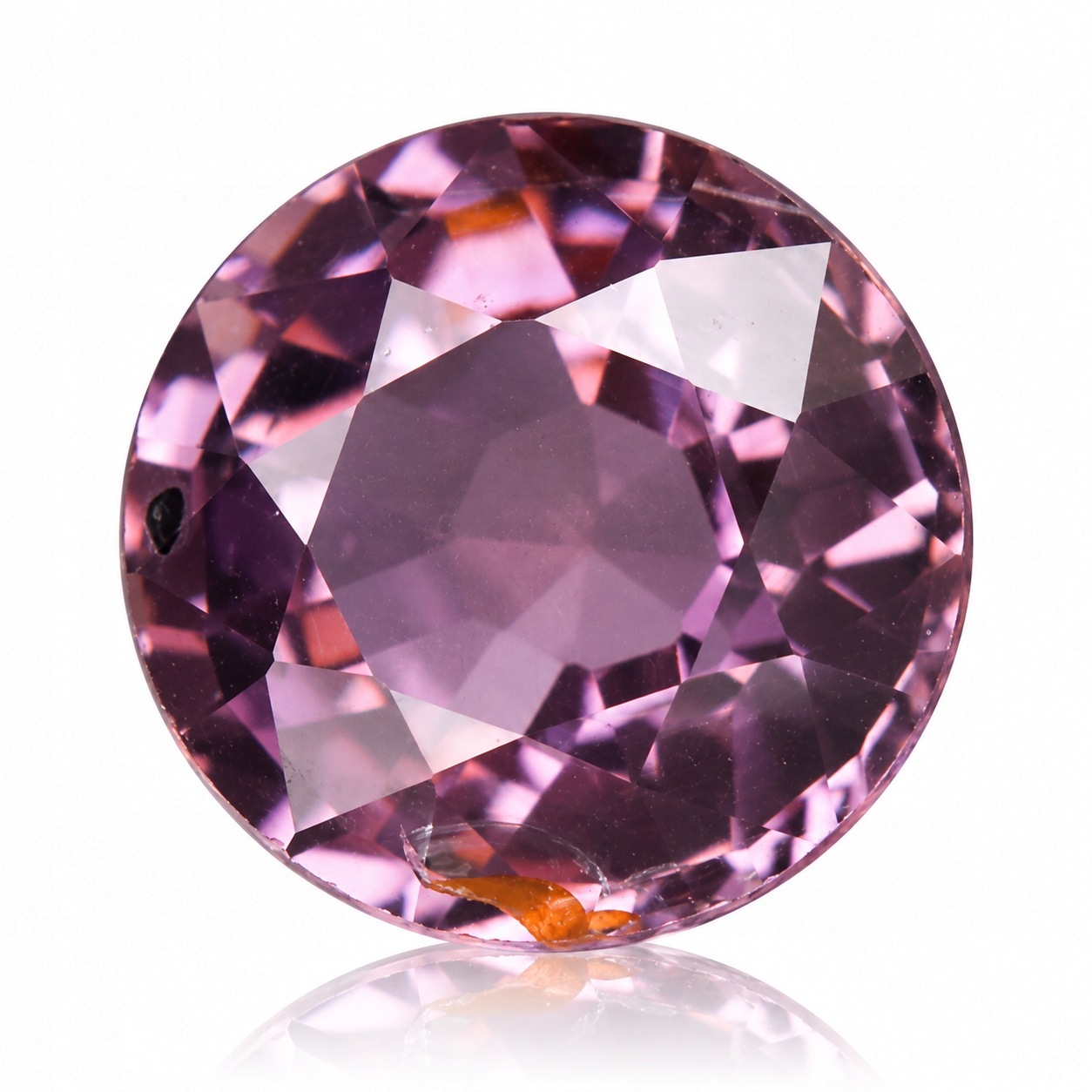 Přírodní safír 0.48 ct Fialový Kulatý certifikát Wbd