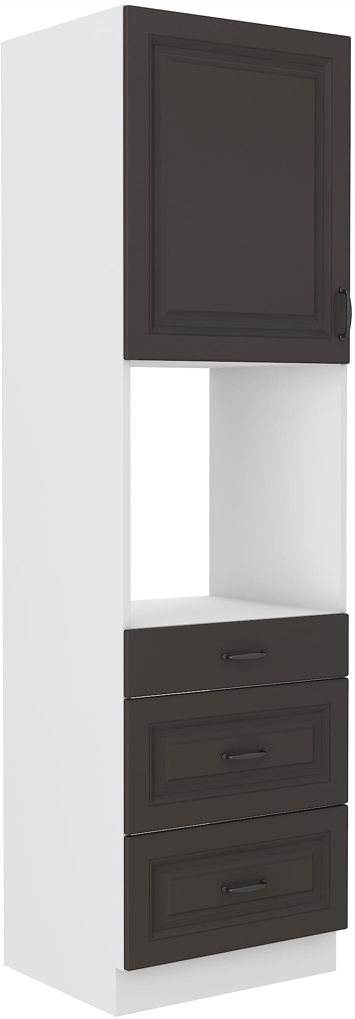 Vysoká Kuchyňská Skříňka 60X210 Stilo Grafit Bílá