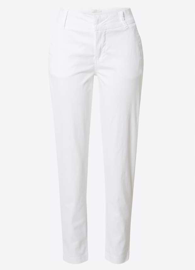 Part Two slim fit dámské látkové kalhoty zlomená bílá velikost 44