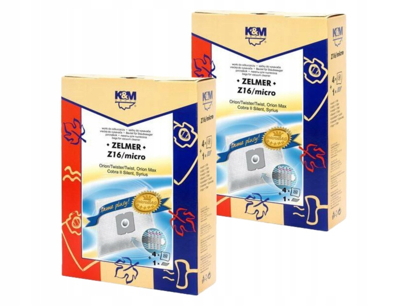 Worek do odkurzacza K&m Micro Z16 2 x 4 sztuki