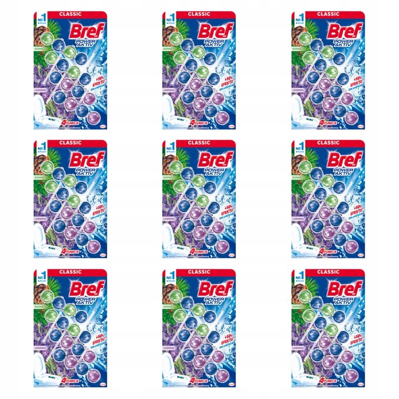 Bref Power Aktiv Borovicový les Levandulové pole 4x50g X9