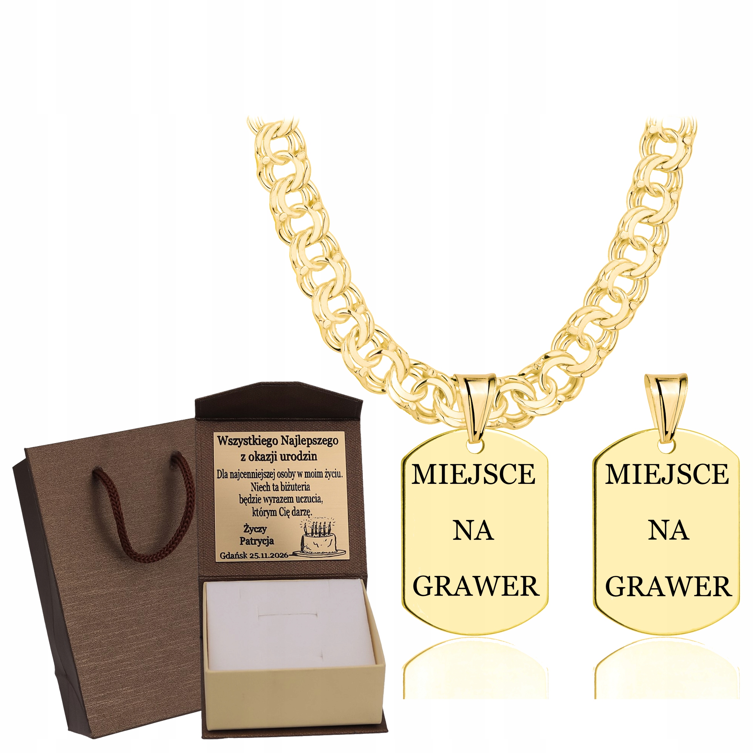 Zlatý Plný Řetízek Pánského Typu Galibardi S Nesmrtelným Nástrojem Pr 925 585 Gravírování