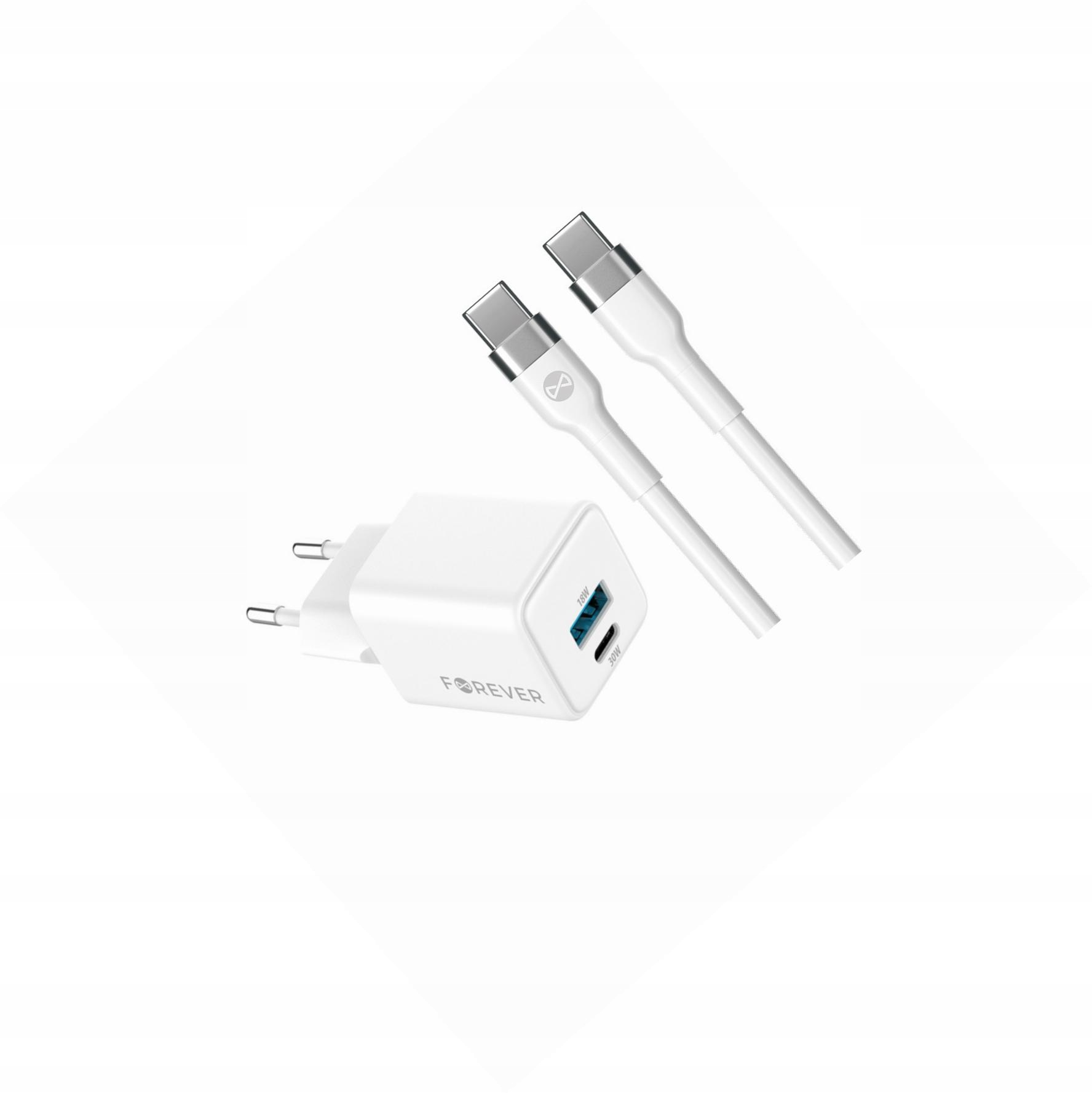 Szybka ładowarka GaN 30W Usb i Usb-c z kablem do Oppo Reno 7 5G (Global)