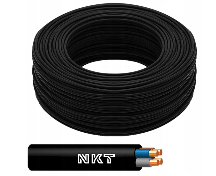 

Kabel Ziemny Przewód Yky 4x6 0,6/1KV Czarny Nkt 1M