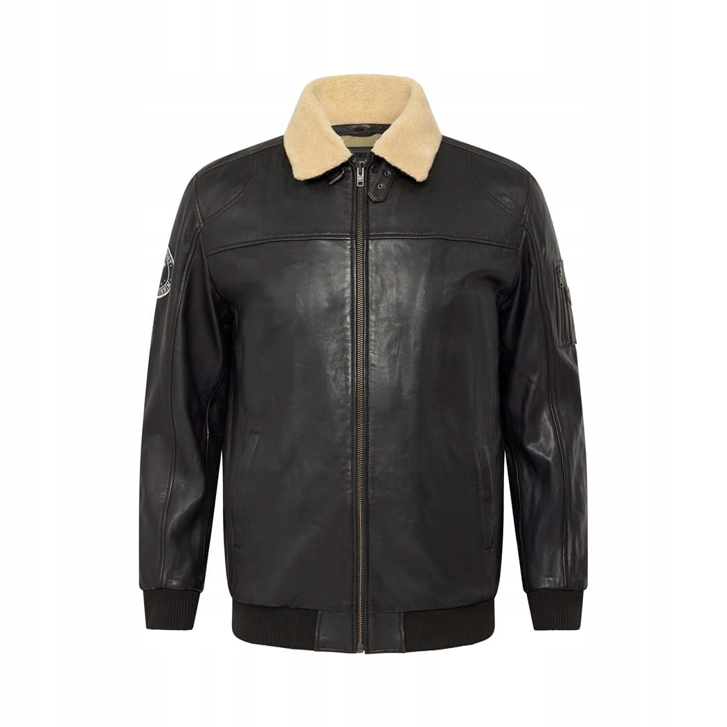 Velká pánská kožená bunda Pilotka Hnědá North Latitude