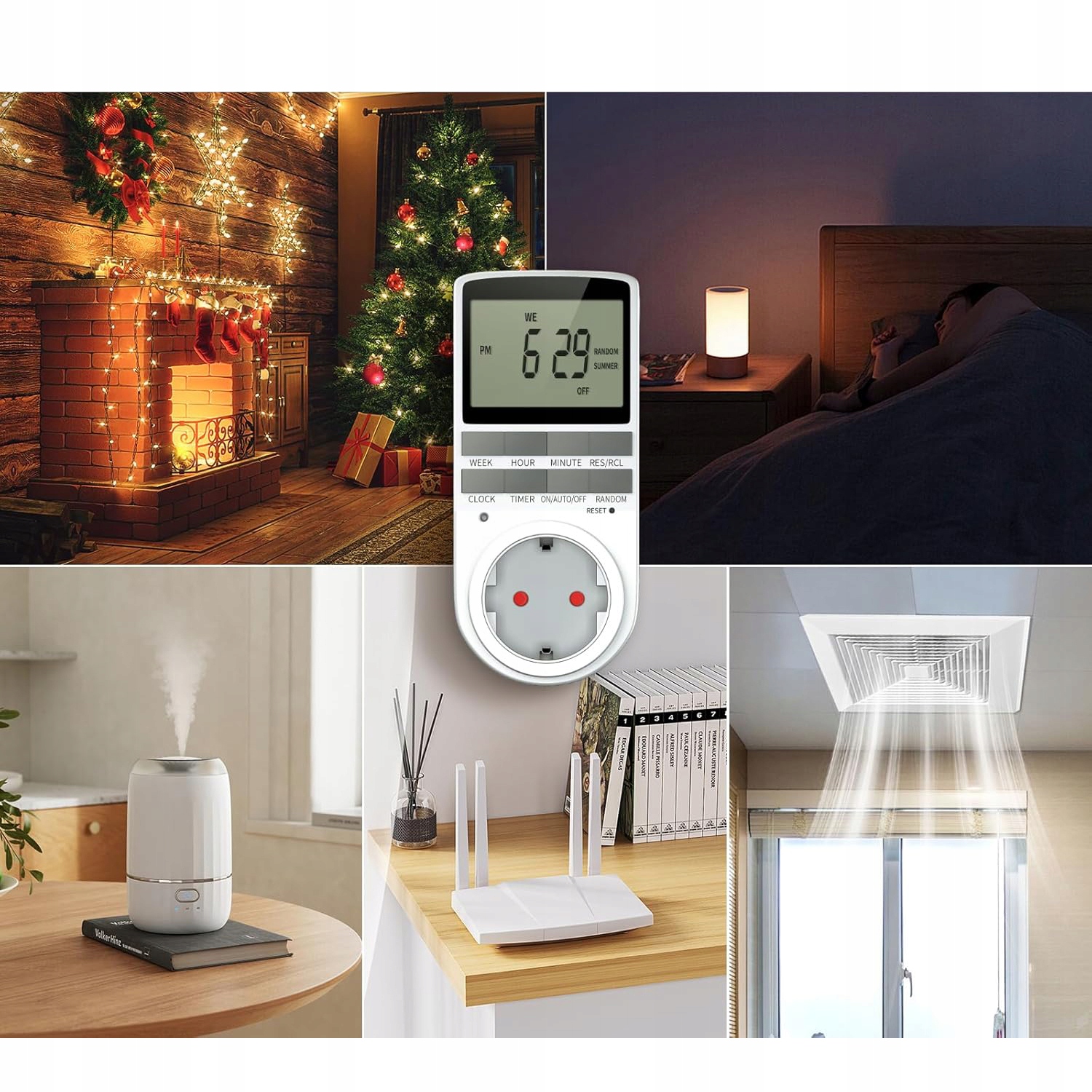 PROGRAMATOR TIMER ekranem LCD WYŁĄCZNIK CYFROWY gniazdko elektryczne Rodzaj programator czasowy