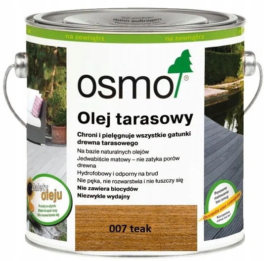 Osmo Olej specjalny tarasowy Bezbarwny Teak 007 0,75L