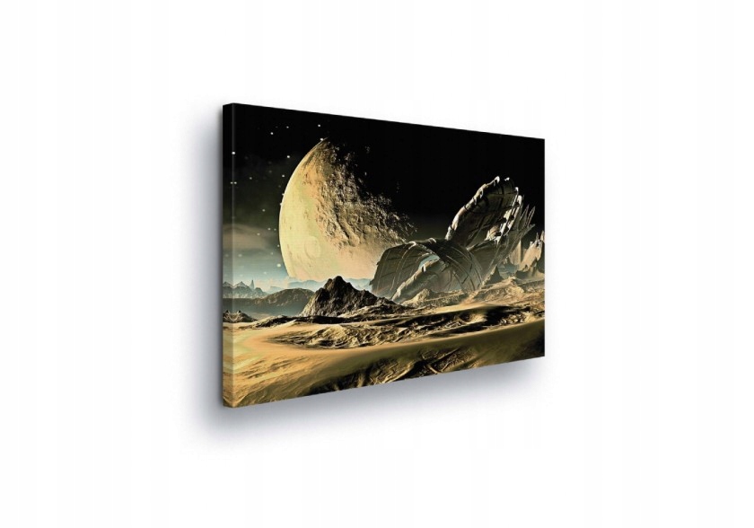 Obraz 100x75 Vesmírná krajina planeta vesmír noční obloha hvězdy skály