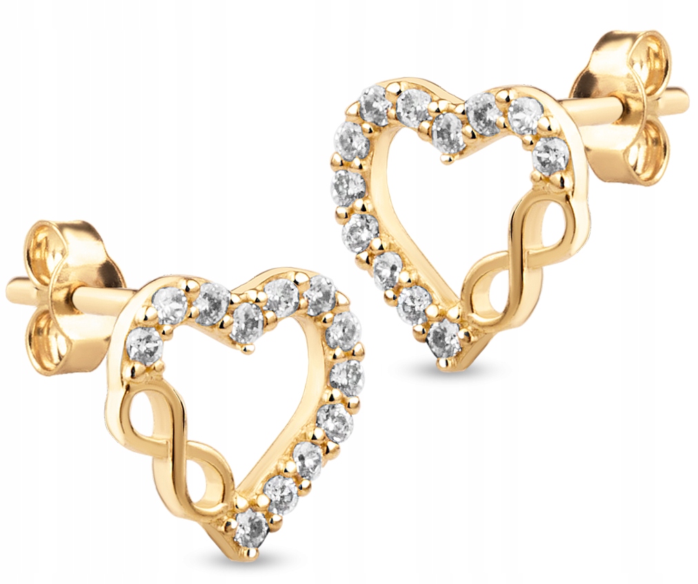 

Złote Kolczyki Serca Komunia Święta Grawerunek