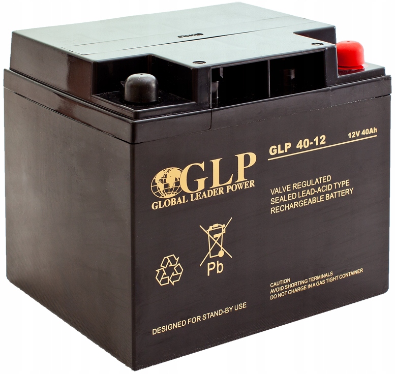 AKUMULATOR BATERIA BEZOBSŁUGOWY GLP 40AH 12V GLP40-12 GLP40 ZASILACZ PIEC